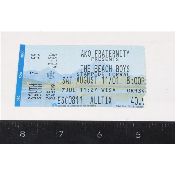 #944 Beach Boys Ticket Stub August 2001