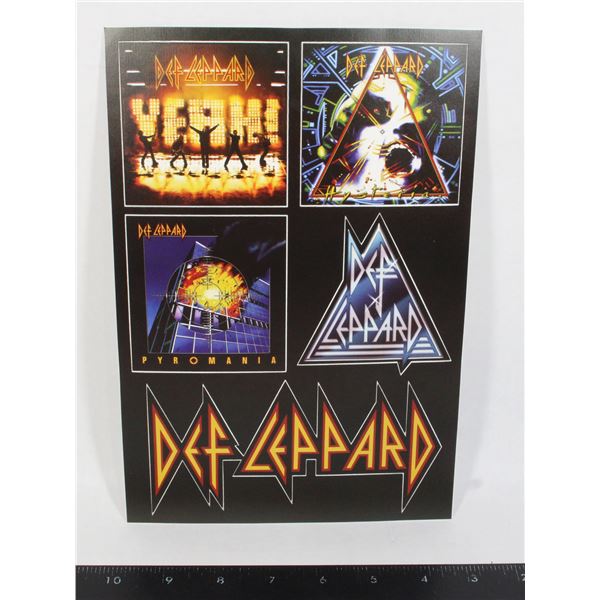 #952 Unused Def Leppard Concert Sticker Sheet