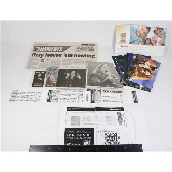 #954 Ozzy Osbourne Ticket Stub 27 Concert Photos
