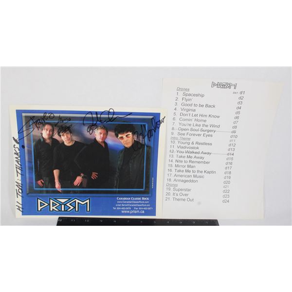 #955 Signed Prism Band Picture and Setlist