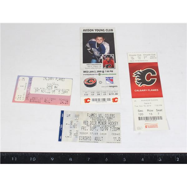 #958 NHL Calgary Flames Ticket Stub Lot 1995 1999