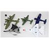 Image 2 : #960 Lot of 5 Military Diecast Planes WW2 / Jet