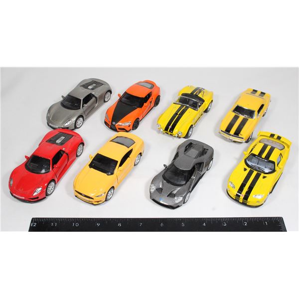 #967 8 Diecast Sports Cars Supra Porsche Cobra