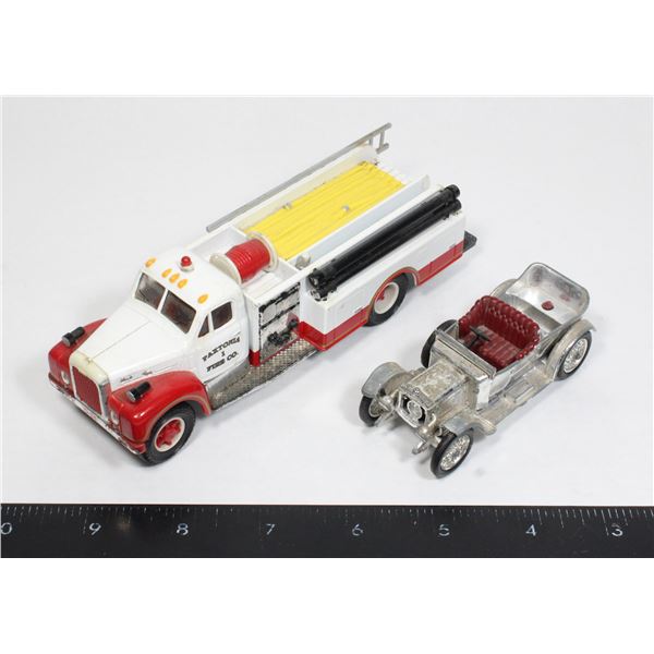 #971 Lesney and Corgi Lot Firetruck / Vintage Car