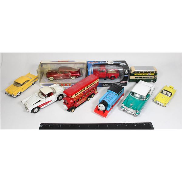 #980 9 Metal Toy Vehicles w/ Boxed Dinky Toy