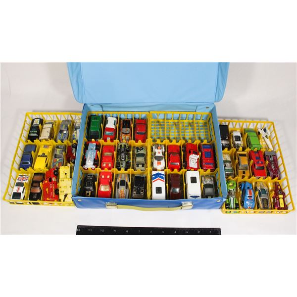 #981 42 1970's Mattel Hot Wheels Cars  in case