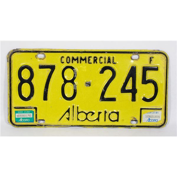 #999 1983 Alberta Commercial License Plate