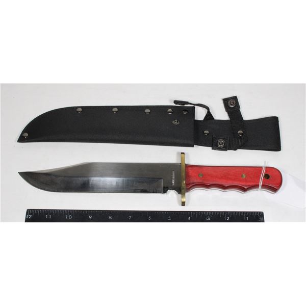 #1011 Large Hunting Knife Steel 39313 w/ Sheath