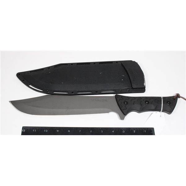 #1014 Schrade SCHF45 Fixed Blade Knife +Sheath