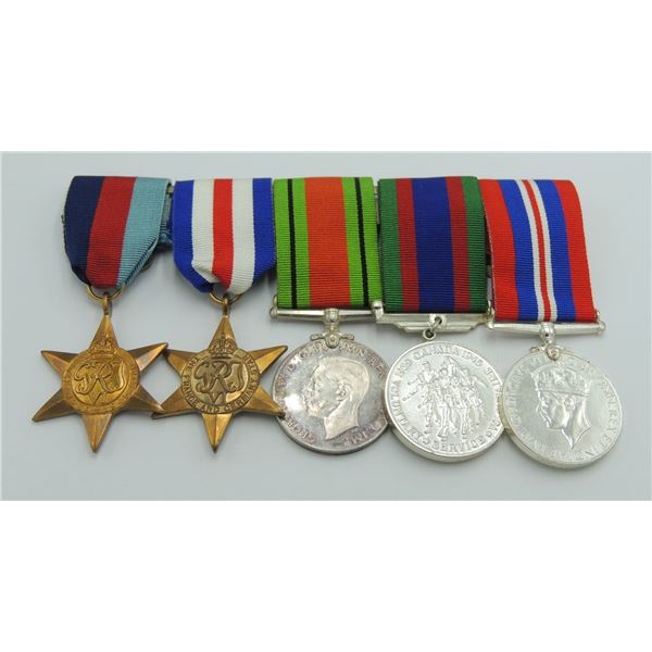 #1027WW2 Canadian Medal Group of 5 Silver CVSM