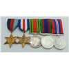 Image 1 : #1027WW2 Canadian Medal Group of 5 Silver CVSM