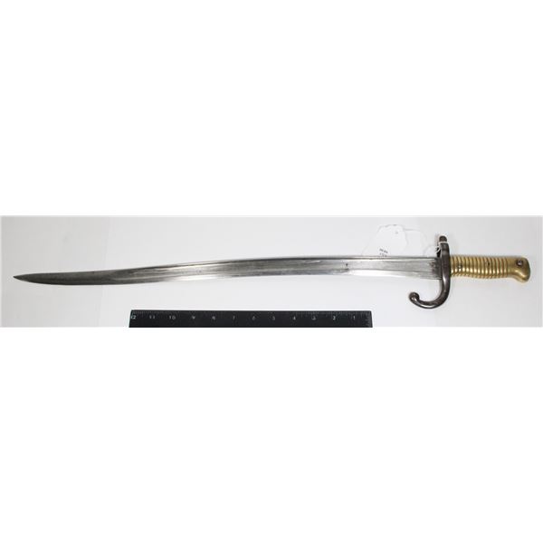 #1030  M1866 French Chassepot Yataghan Bayonet