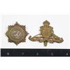 Image 1 : #1042 2 WW2 Canadian Cap Badges RCA RCASC