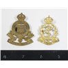 Image 1 : #1043 2 WW2 Canadian Cap Badges RCAMC RCOC