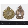Image 1 : #1044 2 WW2 Canadian Cap Badges RCE RCEME