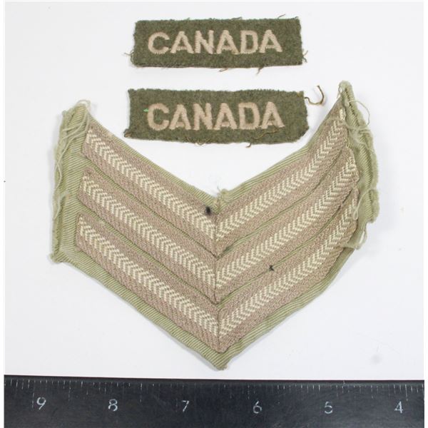 #1053 WW2 Canadian Battle Dress Insignia Lot