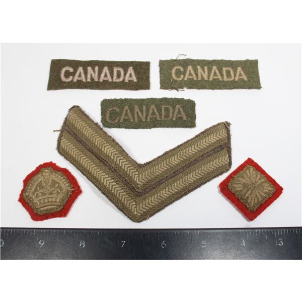 #1054 WW2 Canadian Battle Dress Insignia Pips