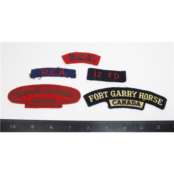 #1056 Lot of Canadian Military Cloth Insignia RCE