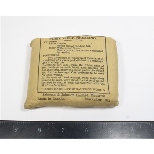 #1057 WW2 Canadian First Field Dressing Nov 1941