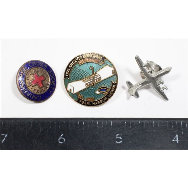#1058 Pearl Harbour Memorial Pin + Assorted Pins