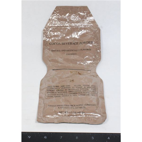 #1063 Sealed Ration Package Cocoa Beverage Powder
