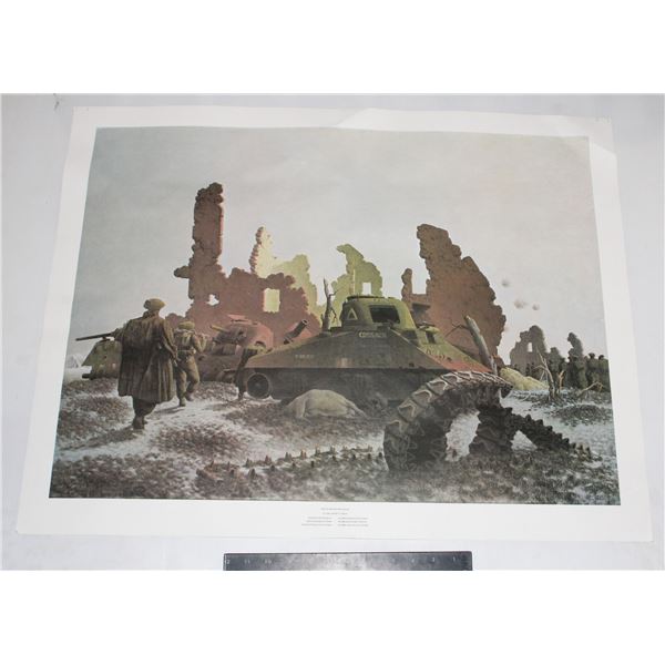 #1075 WW2 Canadian Sherman Tank Print