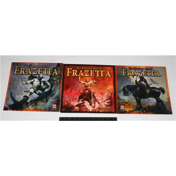 #1081 The Fantasy Art of Frank Frazetta Lot of 3