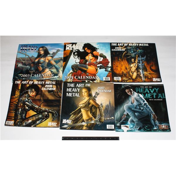 #1084 Heavy Metal Magazine 6 Art Calendars