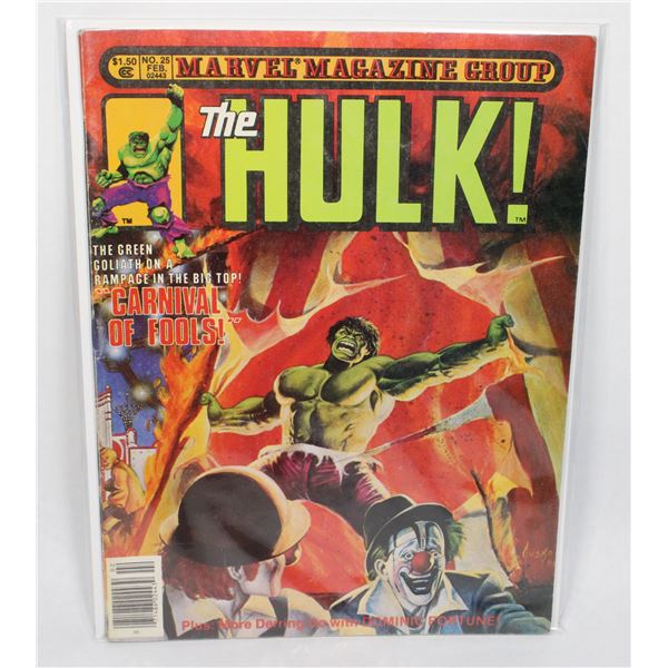 #1100 Marvel Comics Magazine The Hulk #25 1980