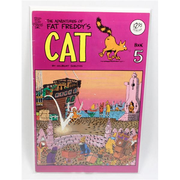 #1169 Adventures of Fat Freddy's Cat #5 1989 Worn