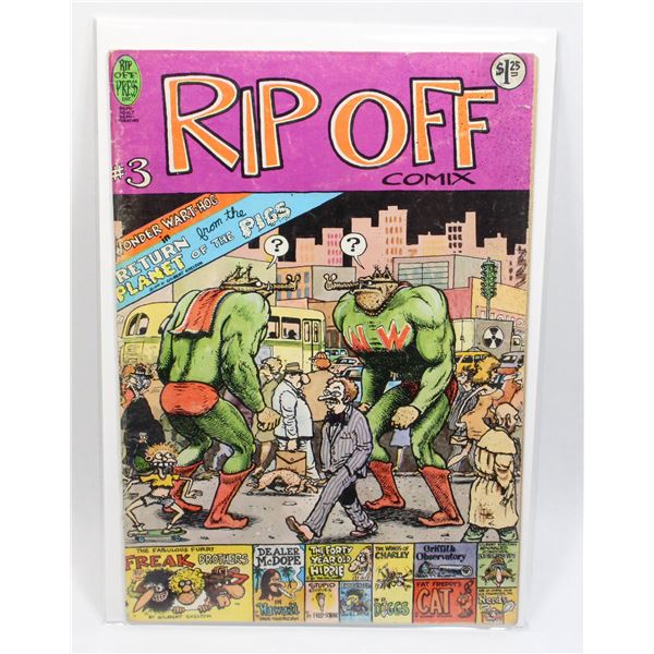 #1173 Rip Off Press Inc Rip Off Comix #3 1978