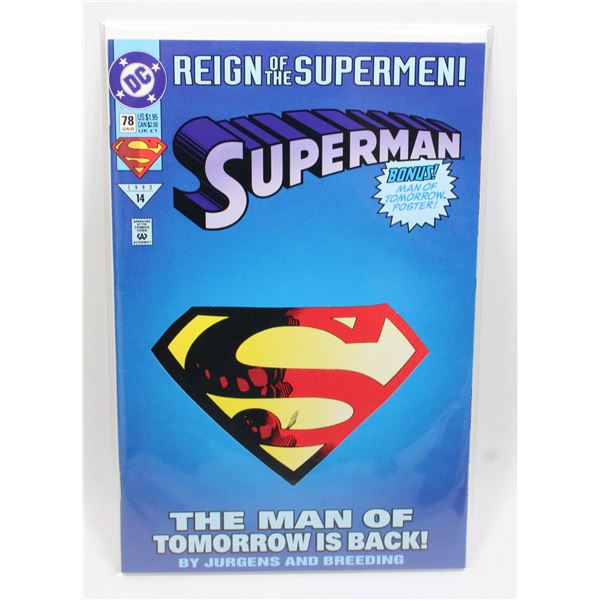#1189 DC Detective Comics Superman #78 June 1993