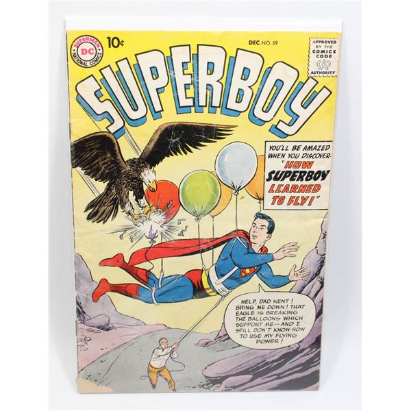 #1190 DC Detective Comics Superboy #69 Dec 1958