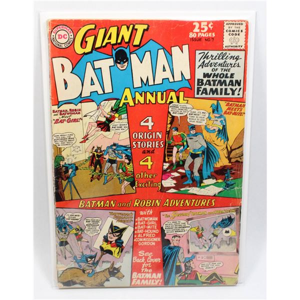 #1195 DC Comics Giant Batman Annual #7 1964