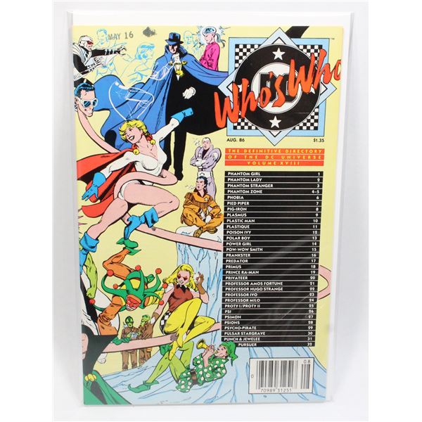 #1218 DC Detective Comics Who's Who #18 1986