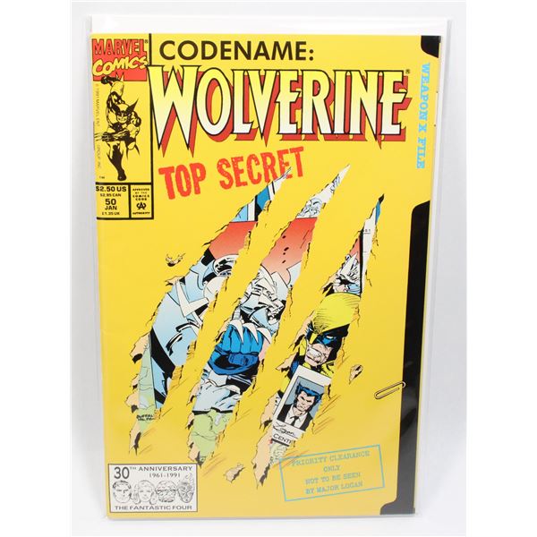 #1250 Marvel Comics Wolverine #50 Jan 1991 Cover