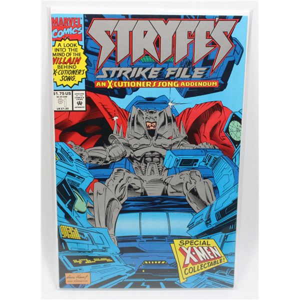 #1289 Marvel Comics Stryfes Strike File #1 1993