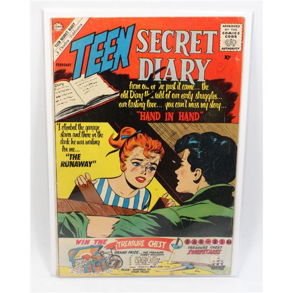 #1398 Charlton Comics Teen Secret Diary #9 1961