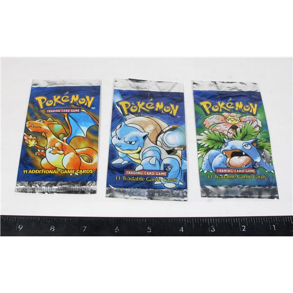 #399A Lot of 3 1999 Pokémon Opened Packages