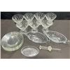 Image 7 : Clear Glass Tableware Set, 18 Pieces