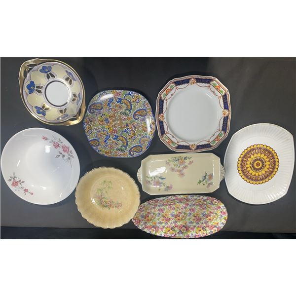 English And Japanese Decorative Serving Dishes, 8 Pieces