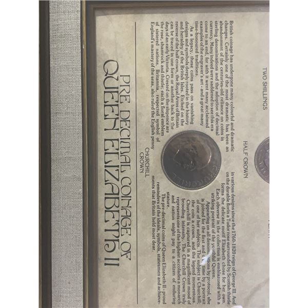 Pre-Decimal Coinage of Queen Elizabeth II, Framed Set