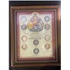 Image 1 : Framed Canadian Fifty Cent Coin Collection, 10x11 Inches
