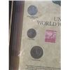 Image 5 : Framed United States World War II Coin and Stamp Collection, Approx 11x12 in