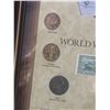 Image 4 : Canadian World War II Coin and Stamp Collection Framed Display, Approx 11x13 in