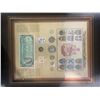 Image 1 : Framed The Centennial Collection 11x15-Inch Canadian Coin, Bill and Stamp Set