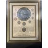 Image 1 : Framed Display of King George VI Coins, Approx 11x15 Inches