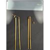 Image 1 : Romanza Kunst Gold Chopsticks with Case, 2 Pairs