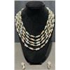 Image 1 : Aurora Borealis Crystal Necklace and Earrings Set