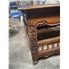Image 3 : Carved Wood Rectangular Coffee Table with Shelf